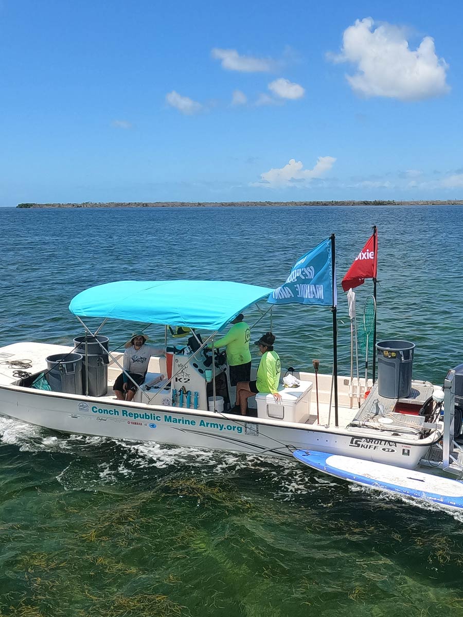 Conch Republic Marine Army Boat.